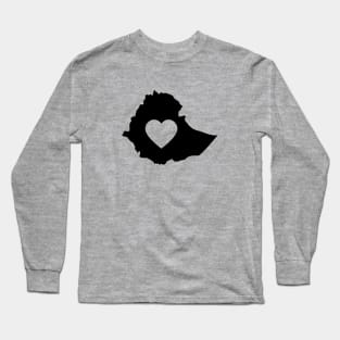 A piece of my heart is in Ethiopia (Black) Long Sleeve T-Shirt